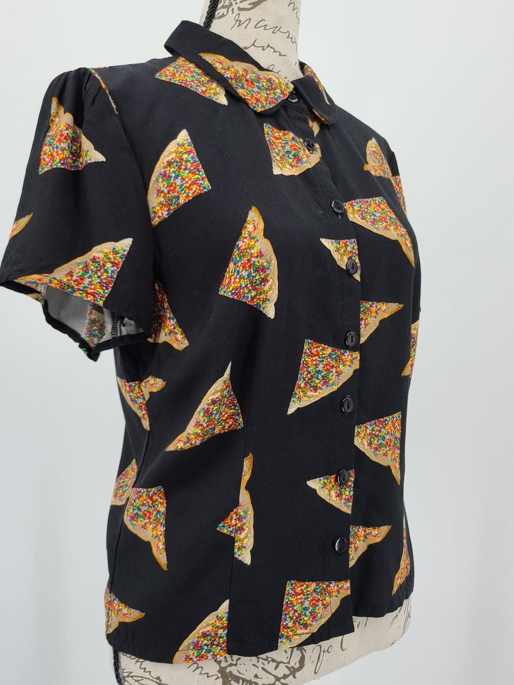 Dangerfield Whimsical Fairybread Short Sleeve Blouse Size 6 AU/US Small